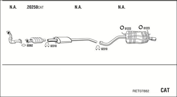 Walker RET07882 - Система випуску ОГ autocars.com.ua