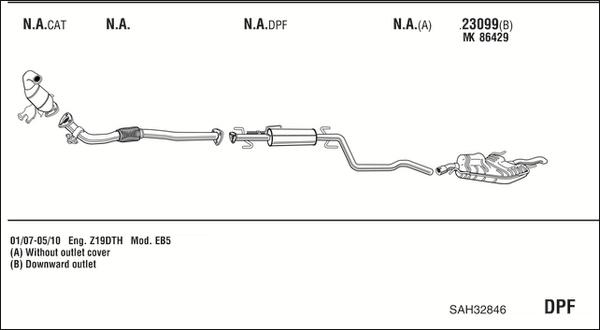 Walker SAH32846 - Система випуску ОГ autocars.com.ua