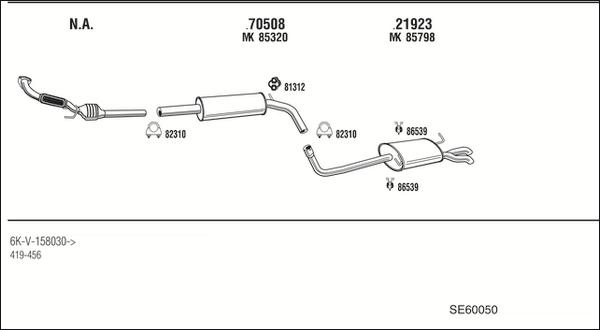 Walker SE60050 - Система випуску ОГ autocars.com.ua