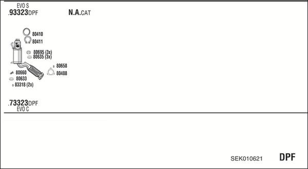 Walker SEK010621 - Система випуску ОГ autocars.com.ua