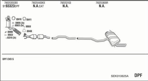 Walker SEK010625A - Система випуску ОГ autocars.com.ua