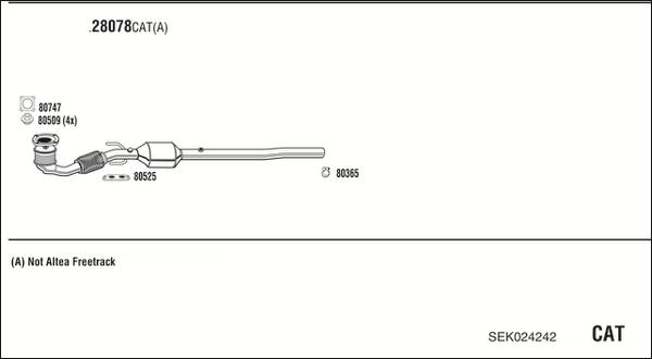 Walker SEK024242 - Система випуску ОГ autocars.com.ua