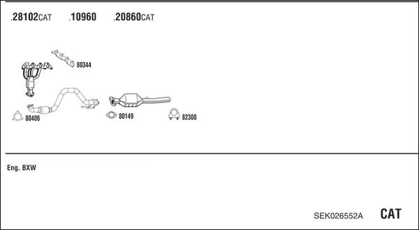 Walker SEK026552A - Система випуску ОГ autocars.com.ua