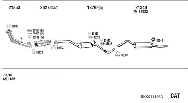 Walker SKK011196A - Система випуску ОГ autocars.com.ua