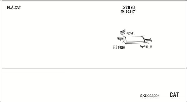 Walker SKK023294 - Система выпуска ОГ avtokuzovplus.com.ua