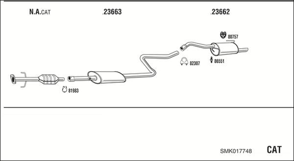Walker SMK017748 - Система випуску ОГ autocars.com.ua