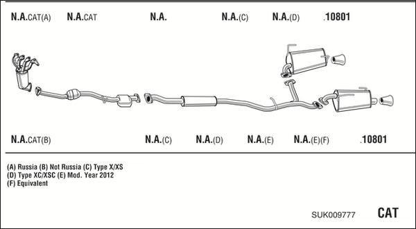 Walker SUK009777 - Система випуску ОГ autocars.com.ua