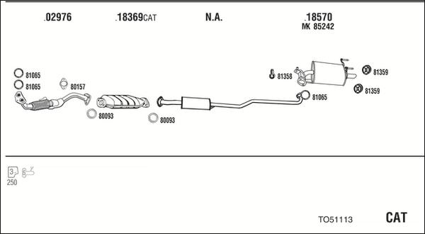 Walker TO51113 - Система випуску ОГ autocars.com.ua