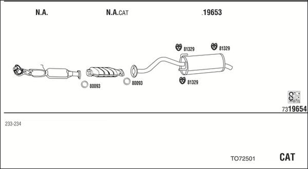 Walker TO72501 - Система випуску ОГ autocars.com.ua