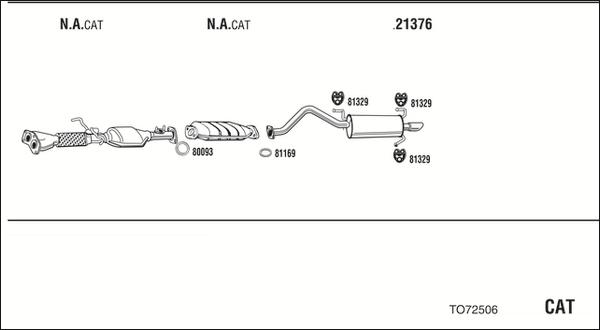 Walker TO72506 - Система випуску ОГ autocars.com.ua