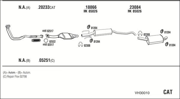 Walker VH30010 - Система випуску ОГ autocars.com.ua