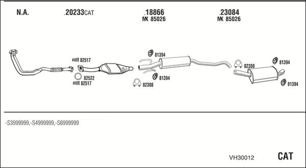 Walker VH30012 - Система випуску ОГ autocars.com.ua