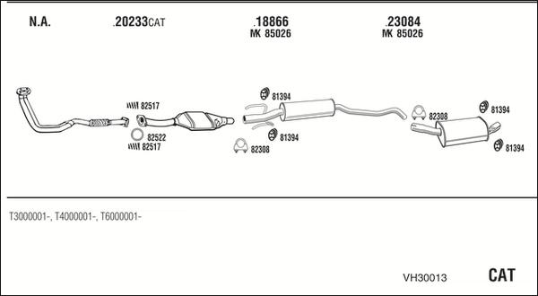 Walker VH30013 - Система випуску ОГ autocars.com.ua