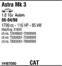 Walker VH87090 - Система випуску ОГ autocars.com.ua