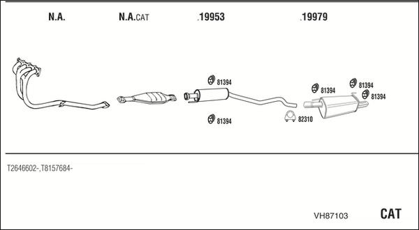 Walker VH87103 - Система випуску ОГ autocars.com.ua