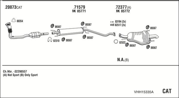 Walker VHH15335A - Система випуску ОГ autocars.com.ua