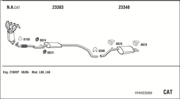 Walker VHH23269 - Система випуску ОГ autocars.com.ua