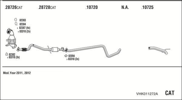 Walker VHK011272A - Система випуску ОГ autocars.com.ua
