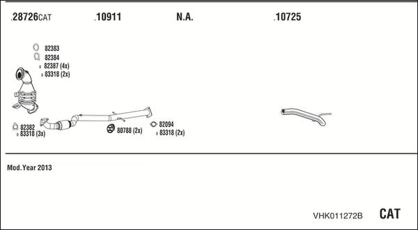 Walker VHK011272B - Система випуску ОГ autocars.com.ua