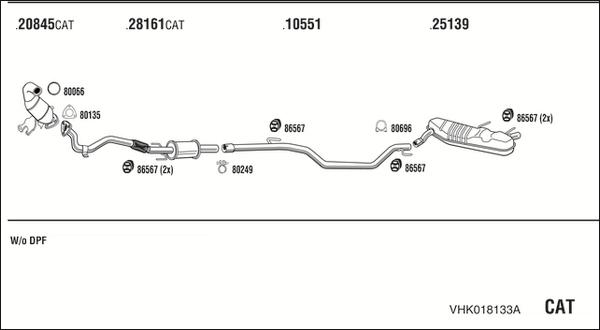 Walker VHK018133A - Система випуску ОГ autocars.com.ua