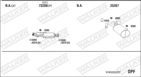 Walker VHK055297 - Система випуску ОГ autocars.com.ua