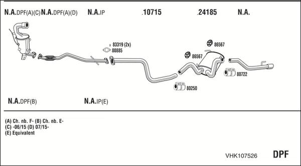 Walker VHK107526 - Система випуску ОГ autocars.com.ua