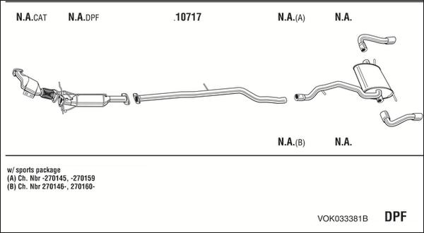 Walker VOK033381B - Система випуску ОГ autocars.com.ua