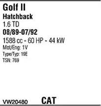 Walker VW20480 - Система випуску ОГ autocars.com.ua