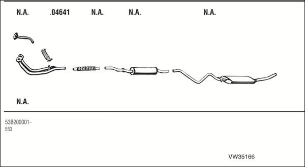 Walker VW35166 - Система випуску ОГ autocars.com.ua