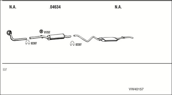 Walker VW40157 - Система випуску ОГ autocars.com.ua