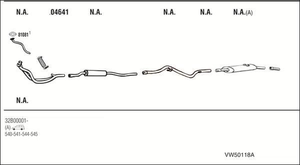 Walker VW50118A - Система випуску ОГ autocars.com.ua