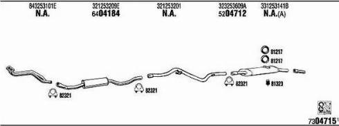 Walker VW80004A - Система випуску ОГ autocars.com.ua