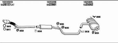 Walker VWH20912 - Система випуску ОГ autocars.com.ua