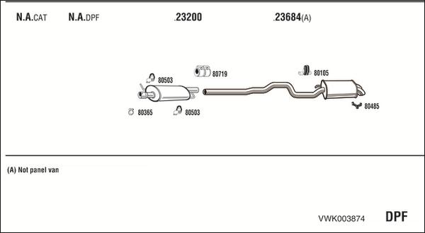Walker VWK003874 - Система випуску ОГ autocars.com.ua