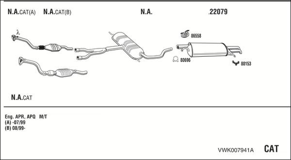 Walker VWK007941A - Система випуску ОГ autocars.com.ua