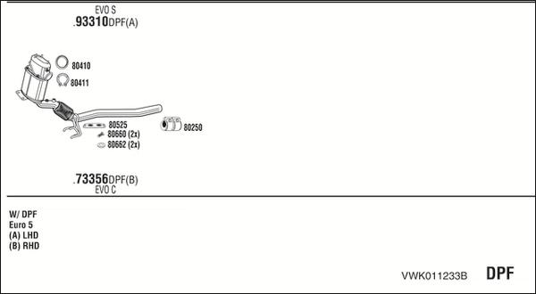 Walker VWK011233B - Система випуску ОГ autocars.com.ua