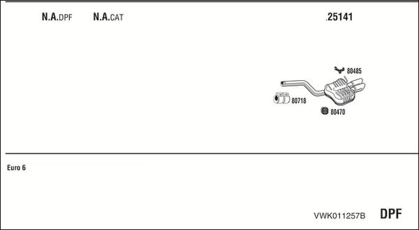 Walker VWK011257B - Система випуску ОГ autocars.com.ua
