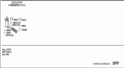 Walker VWK012089AA - Система випуску ОГ autocars.com.ua