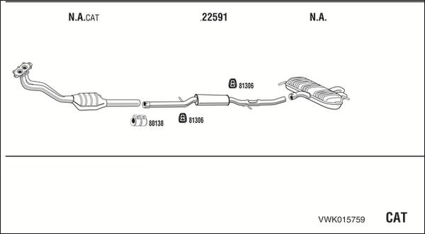 Walker VWK015759 - Система випуску ОГ autocars.com.ua