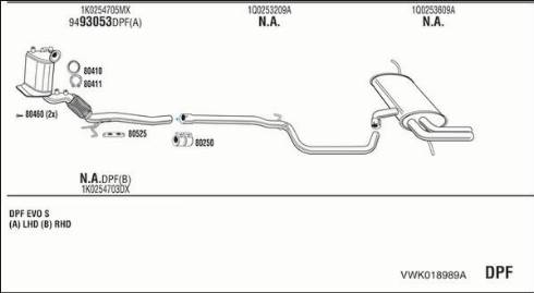 Walker VWK018989A - Система випуску ОГ autocars.com.ua