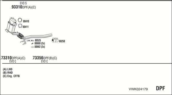 Walker VWK024179 - Система випуску ОГ autocars.com.ua