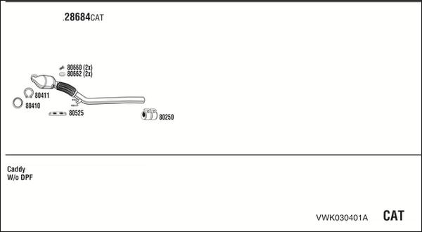 Walker VWK030401A - Система випуску ОГ autocars.com.ua