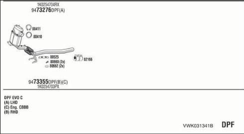 Walker VWK031341B - Система випуску ОГ autocars.com.ua