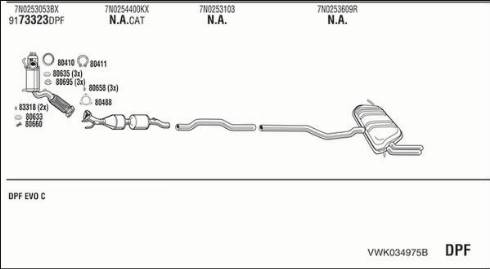 Walker VWK034975B - Система випуску ОГ autocars.com.ua