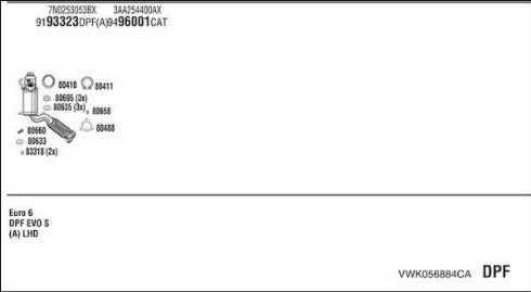 Walker VWK056884CA - Система випуску ОГ autocars.com.ua