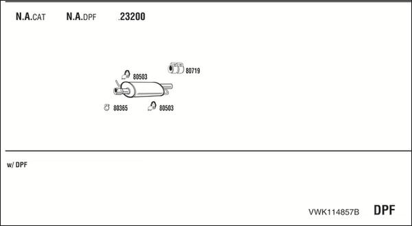 Walker VWK114857B - Система выпуска ОГ avtokuzovplus.com.ua