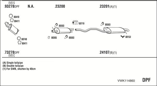 Walker VWK114860 - Система випуску ОГ autocars.com.ua