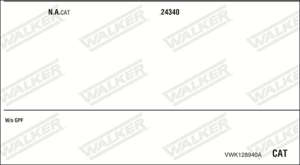 Walker VWK128940A - Система випуску ОГ autocars.com.ua