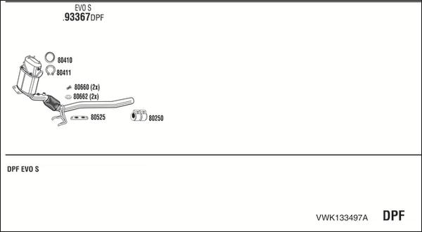 Walker VWK133497A - Система випуску ОГ autocars.com.ua