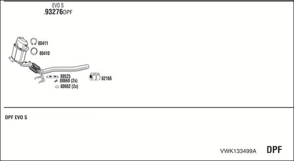 Walker VWK133499A - Система випуску ОГ autocars.com.ua